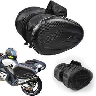   Abhpjuy Motorkerékpár Hátsó Nyereg Táska Vízálló Univerzális Sisak Tárolóval