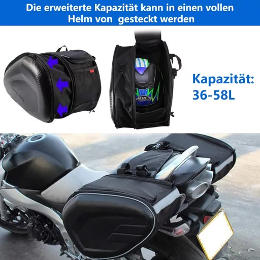 Geantă moto spate, impermeabilă, universală, cu spațiu de depozitare cască