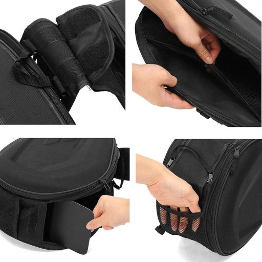 Abhpjuy Motorkerékpár Hátsó Nyereg Táska Vízálló Univerzális Sisak Tárolóval