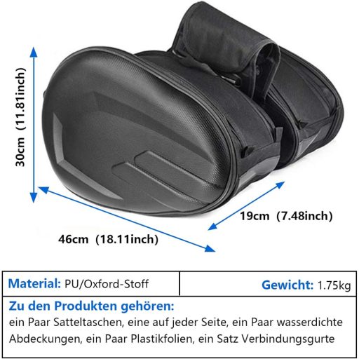 Abhpjuy Motorkerékpár Hátsó Nyereg Táska Vízálló Univerzális Sisak Tárolóval
