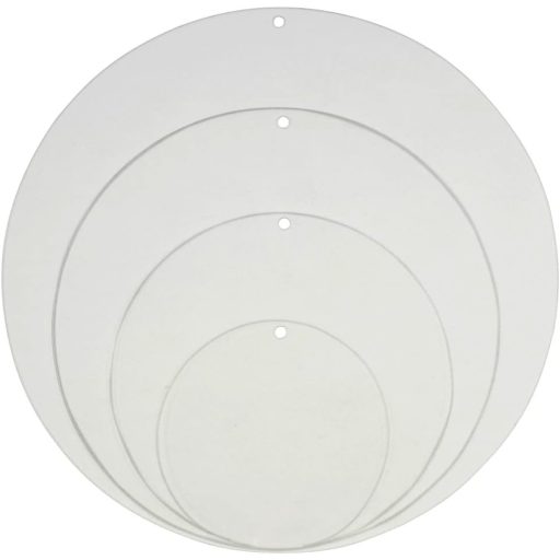 EH Design Prozirni Akrilni Okrugli Privjesak s Rupom - Osnovni Materijal za Ručni Rad, Dekoraciju i Izradu Nakita