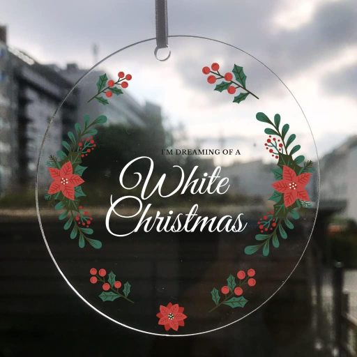 EH Design Prozirni Akrilni Okrugli Privjesak s Rupom - Osnovni Materijal za Ručni Rad, Dekoraciju i Izradu Nakita