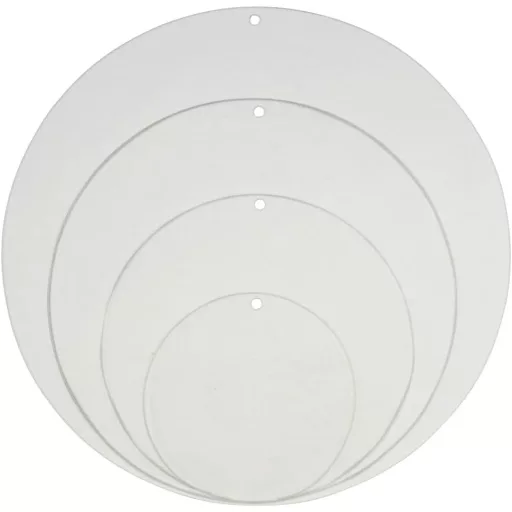 Medalion Rotund Transparent din Acril EH Design cu Orificiu - Material de Bază Decorativ Artizanal pentru Confecționare Bijuterii