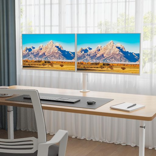 BONTEC Dual Monitor Tartó 13-27 Hüvelykes LCD Kijelzőhöz, Ergonomikus Forgatható Monitortartó Kar