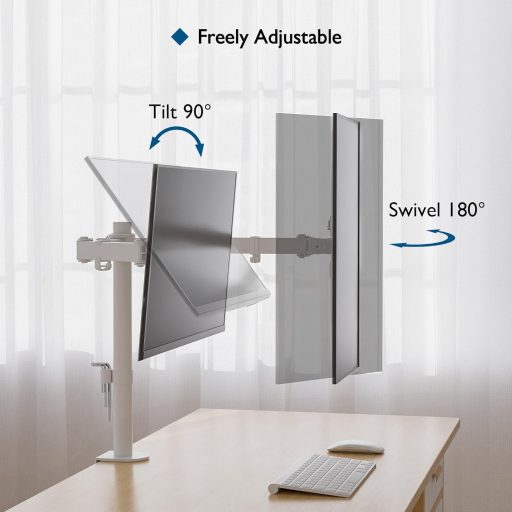 BONTEC Dual Monitor Tartó 13-27 Hüvelykes LCD Kijelzőhöz, Ergonomikus Forgatható Monitortartó Kar