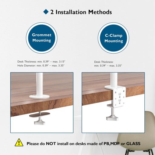 BONTEC Dual Monitor Tartó 13-27 Hüvelykes LCD Kijelzőhöz, Ergonomikus Forgatható Monitortartó Kar