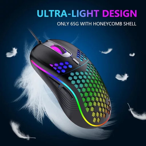 RedThunder 60% AZERTY Gamer Billentyűzet Egér Szett RGB Háttérvilágítás