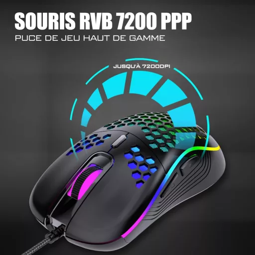 RedThunder 60% AZERTY Gamer Billentyűzet Egér Szett RGB Háttérvilágítás