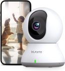 Blurams 360° beltéri WiFi biztonsági kamera 2K felbontással, éjjellátó, Alexa és Google kompatibilis