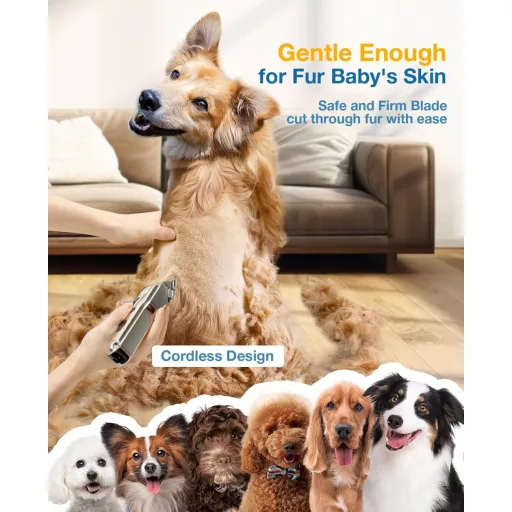 Mașină de tuns profesională pentru câini cu păr lung oneisall, rezistentă la apă IPX7, 6700 RPM