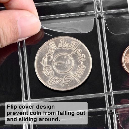 PAIYULE 12 lapos érmegyűjtő album lapok 9 lyukas érmetartó füzet védőborítás