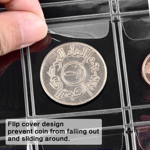 PAIYULE 12 lapos érmegyűjtő album lapok 9 lyukas érmetartó füzet védőborítás