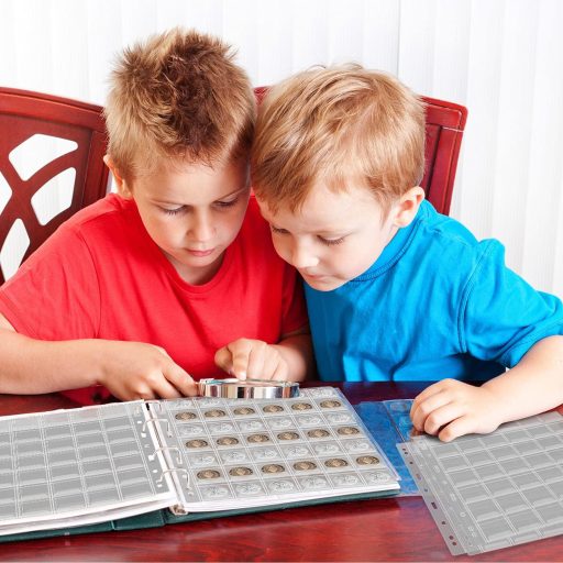 Album PAIYULE cu 12 pagini pentru colecționarea monedelor, folii cu 9 găuri, caiet pentru monede cu copertă de protecție