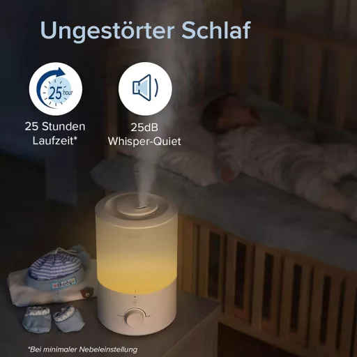 Levoit Hálószobai Párásító, Ultrahangos Hideg Köd, Automatikus Leállás, 25 dB, 25 Óra, 3L