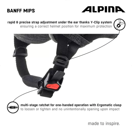 ALPINA Banff MIPS 55-59 cm Cască de schi ușoară cu cască de snowboard - Cască pentru adulți Negru Mat