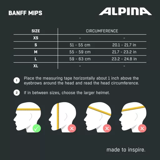 Cască ușoară de schi și snowboard ALPINA Banff MIPS, 51-55 cm, pentru adulți - Negru mat