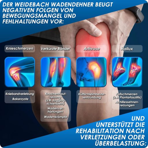 Weidebach 3 részes vádli nyújtó szett sávval és gyakorlatokkal