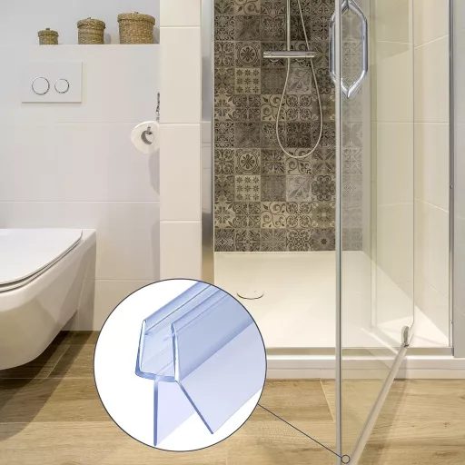 KOOBON zuhanyzó ajtó tömítés 2x80cm, 5-6mm üveghez, víztaszító