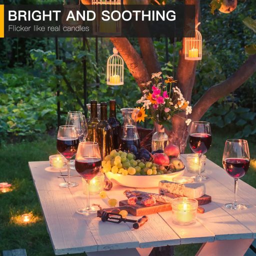 daphomeu 12 LED gyertyalámpa távirányítóval, időzítővel, füstmentes dekorációs lámpa