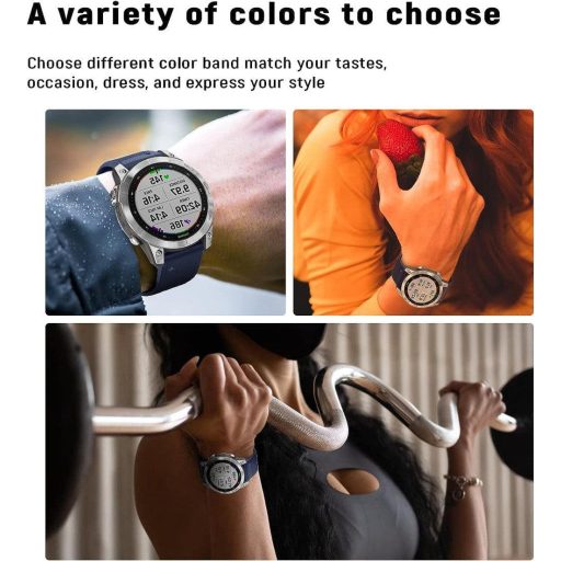 Tmavomodrý silikónový remienok pre športové hodinky Garmin - Rozbalený