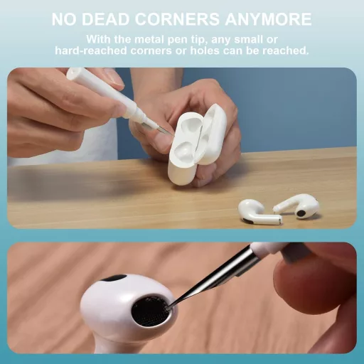 ICARER 3in1 AirPods Pro tisztító szett kefe szivacs iPhone kamera billentyűzet