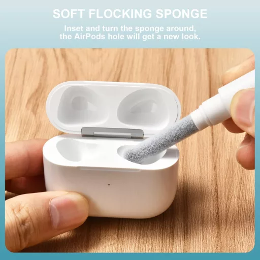 ICARER 3in1 AirPods Pro tisztító szett kefe szivacs iPhone kamera billentyűzet