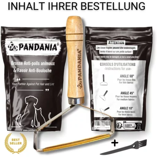 PANDANIA Dispozitiv Manual de Îndepărtat Părul - Elimină Părul pentru Canapea, Haine, Covor, Păr de Pisică, Păr de Câine