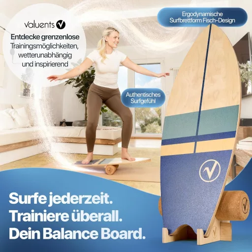 Valuents Fa Egyensúlyozó Deszka Szörf Forma Hengeres Edzéshez