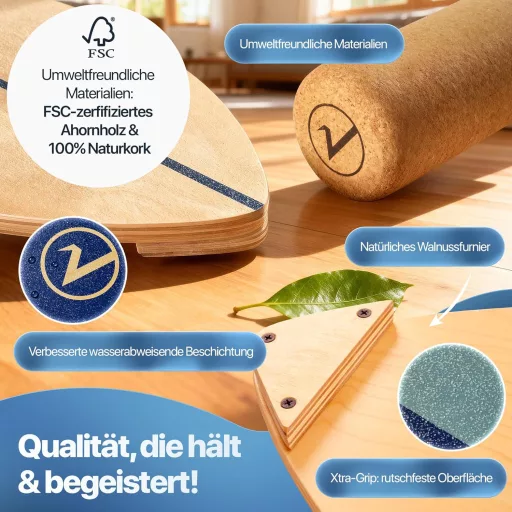 Valuents Fa Egyensúlyozó Deszka Szörf Forma Hengeres Edzéshez