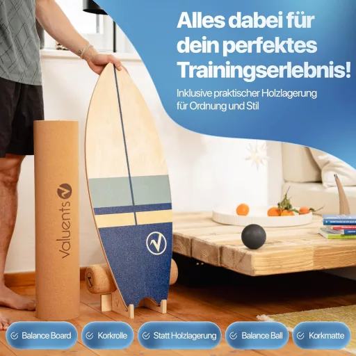 Valuents Fa Egyensúlyozó Deszka Szörf Forma Hengeres Edzéshez