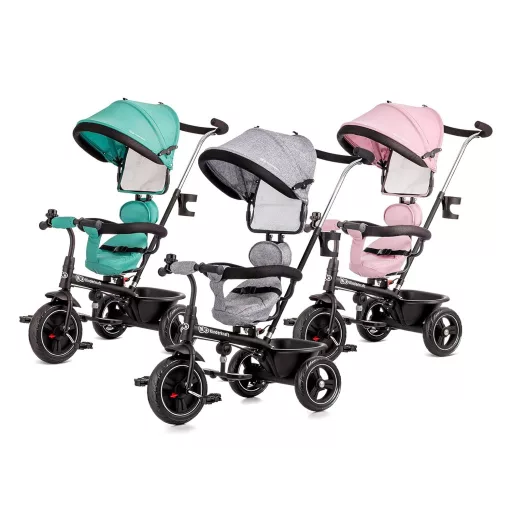 Kinderkraft Freeway 3u1 Tricikl Jogger Kolica Rotirajuće Sjedalo 9 mj-5 god Zelena