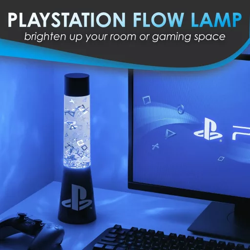 Paladone PlayStation Glitter Flow éjszakai lámpa 33 cm, többszínű hangulatlámpa