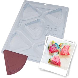   BWB 9711 Különleges szeletelő formával ellátott dinnye alakú 3 részes szilikon forma