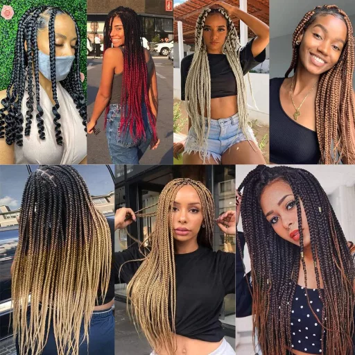 Xtrend 8 csomag 75cm előnyújtott box braid hajhosszabbítás Yaki egyenes Kanekalon szál