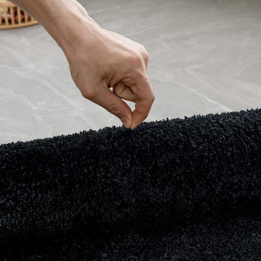 MIULEE Fürdőszobai Szőnyeg 45x120cm Csúszásmentes Mosható Fekete