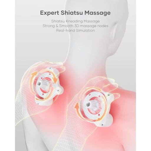 Aparat de masaj Shiatsu pentru gât și umeri Careboda cu încălzire, masaj profund pentru ameliorarea durerilor musculare