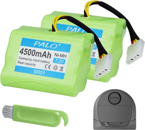 CITYORK NiMH Akkumulátor Csomag Neato XV Robotporszívókhoz - 2db 7.2V 4500mAh - XV-11/12/14/15/21/25 Modellekhez - Hosszú Élettartam