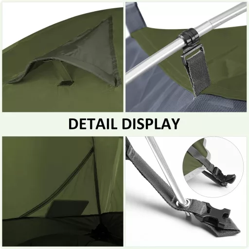 Cort Ultraușor Individual Bessport - Cort de Trekking Impermeabil pentru 4 Sezoane cu Protecție de 3000mm, Dimensiune Mică la Împachetare, pentru Camping și Drumeții