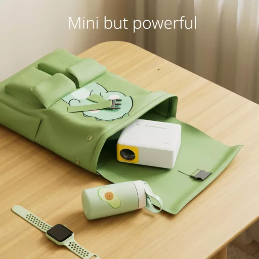 YOTON Y3 Mini Projektor 1080P Támogatással - 10000L Hordozható Házimozi Projektor, 50% Zoom, HDMI/USB/Telefon/PS5/TV Stick Kompatibilis