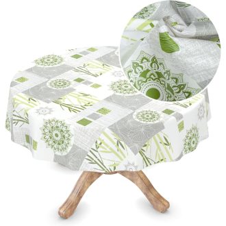   ANRO INES Vászonterítő Méterre Vágható Mosható PVC Mentes 135 cm Kerek