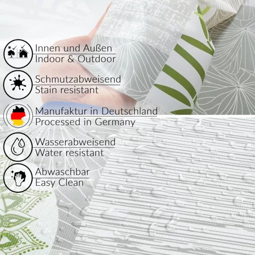 ANRO INES Vászonterítő Méterre Vágható Mosható PVC Mentes 135 cm Kerek