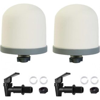   HUINING Kerámia Dóm Vízszűrő, BPA-mentes Műanyag Vízcsap, Háztartási Vízkanna Cseréje (Dome2-TapBlack2)