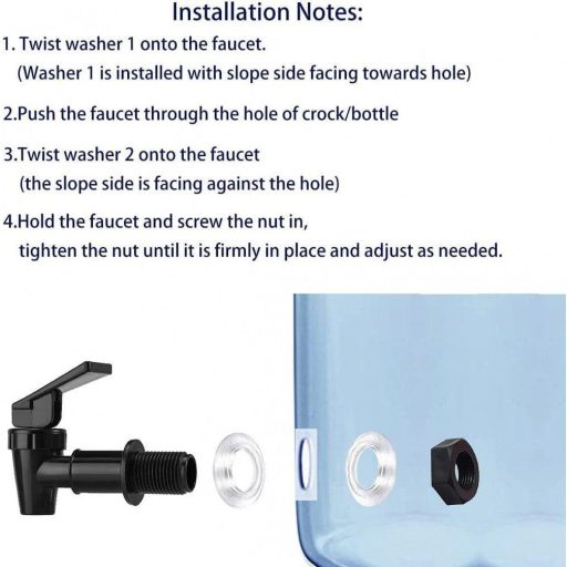 HUINING Kerámia Dóm Vízszűrő, BPA-mentes Műanyag Vízcsap, Háztartási Vízkanna Cseréje (Dome2-TapBlack2)