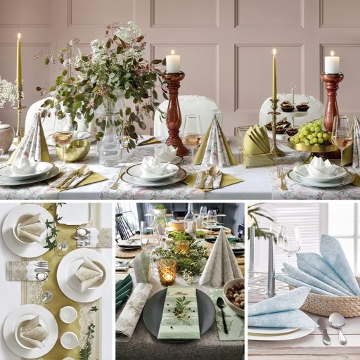 PAW Decor Collection Textilhatású Szalvéta 40x40cm 50db Bézs Esküvőhöz Keresztelőhöz