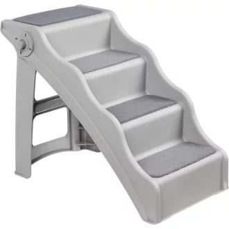   Amazon Basics Összecsukható Lépcsőfok Kutyáknak és Macskáknak, Szürke 60x40x50cm - gray