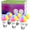 GY okos LED izzó WiFi E27 A60 9W 850 lm RGB fényerőszabályozható meleg hideg multicolor 2,4 GHz Alexa Google Home kompatibilis 6 db