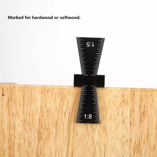 Precíz fecskefark jelölő 1:5/1:8 skálával - Famegmunkáló sablon