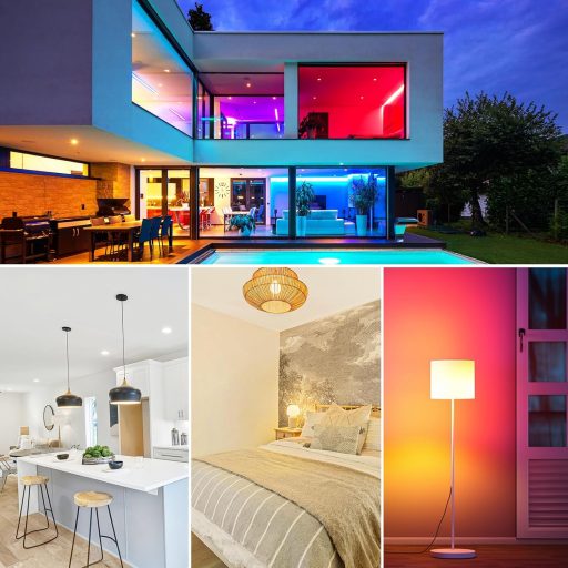 DiCUNO B22 Okos LED Izzó 9W - WiFi Vezérelhető, Melegfehér-Hidegfehér, RGBCW Színváltós, Alexa/Google Kompatibilis, Hub Nélküli, 2 db Csomag