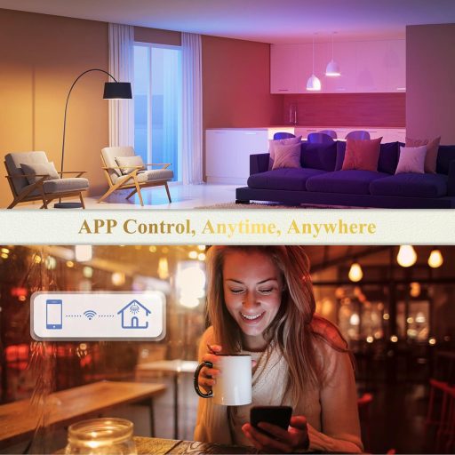 DiCUNO B22 Bec LED Inteligent 9W - Control WiFi, Alb Cald-Alb Rece, Schimbare Culoare RGBCW, Compatibil Alexa/Google, Fără Hub, Pachet de 2