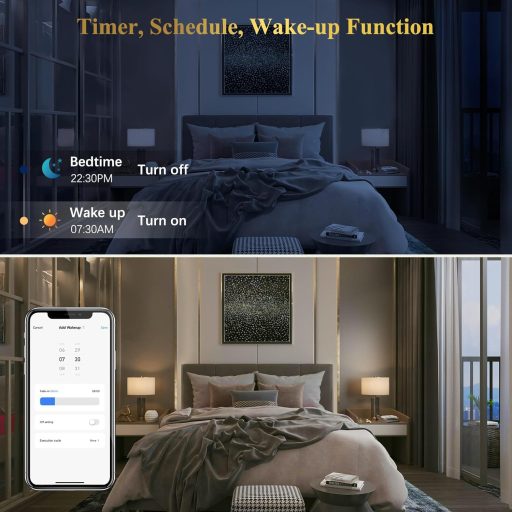 DiCUNO B22 Bec LED Inteligent 9W - Control WiFi, Alb Cald-Alb Rece, Schimbare Culoare RGBCW, Compatibil Alexa/Google, Fără Hub, Pachet de 2